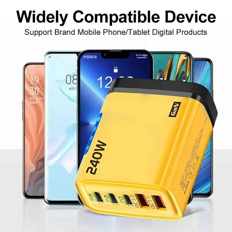 5 in 1 GaN Desktop Charger 240W Fast Charging