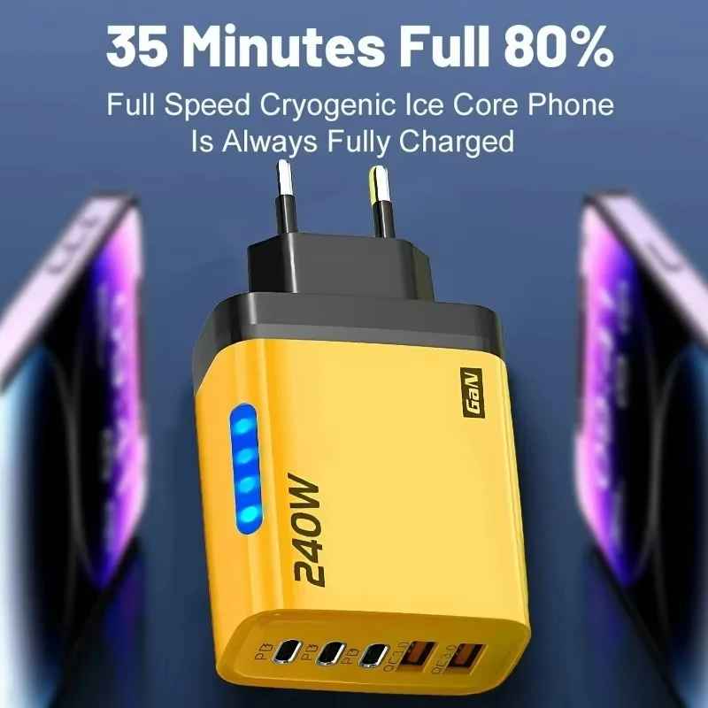 5 in 1 GaN Desktop Charger 240W Fast Charging